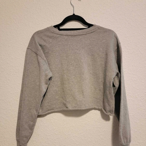 Womens Christmas crop top sweatshirt - Picture 2 of 3